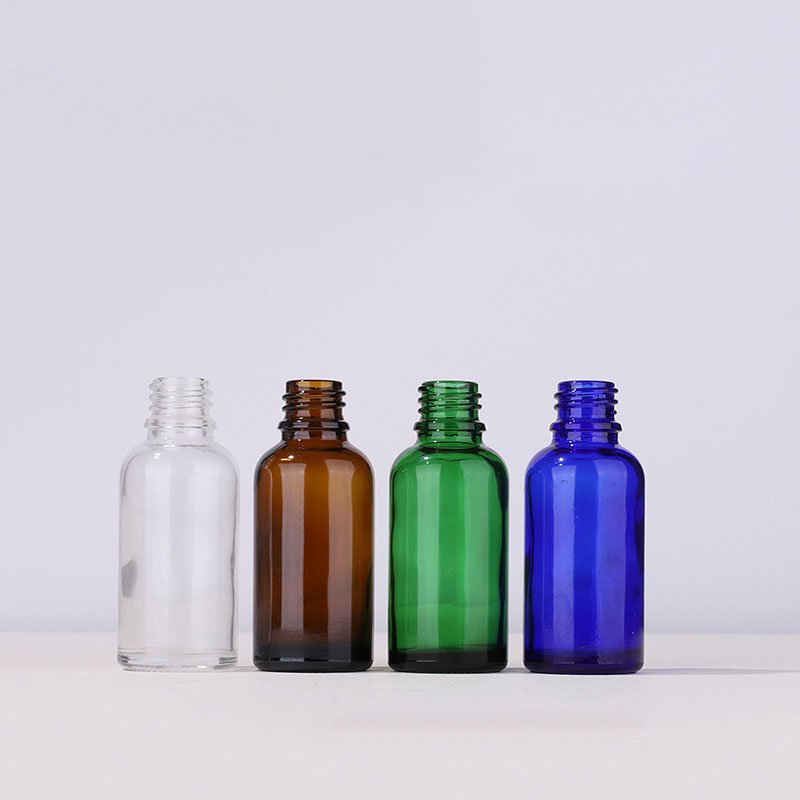 Black glass bottle with aluminum pump empty round glass cosmetic bottle spray 10ml 15ml glass spray bottles