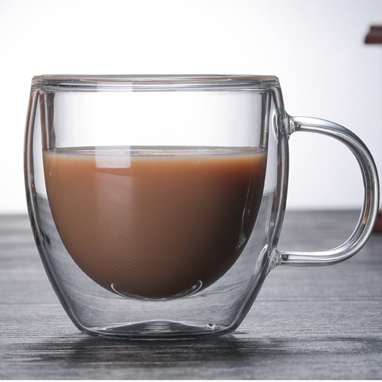 Bar Hotel Restaurant Home glass cups 250 ml glass cups tea mug, glass cups coffee mug for wedding