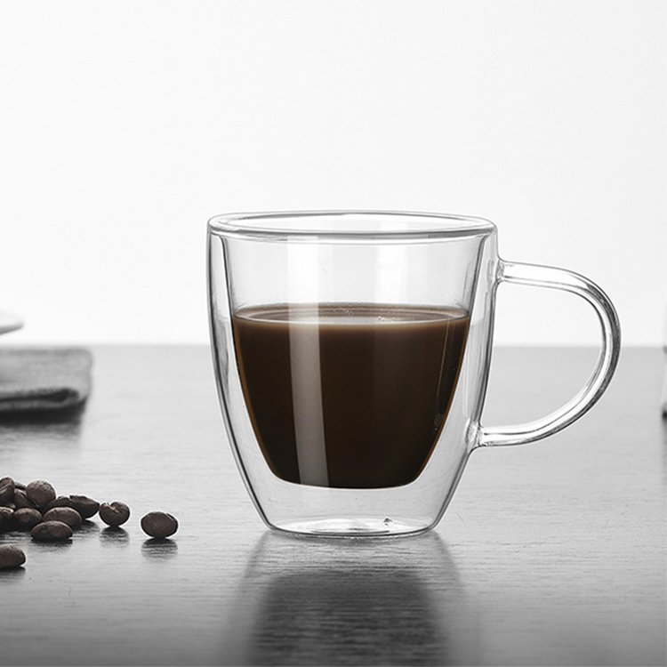 Bar Hotel Restaurant Home glass cups 250 ml glass cups tea mug, glass cups coffee mug for wedding