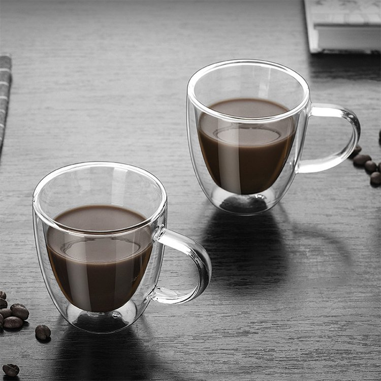 Bar Hotel Restaurant Home glass cups 250 ml glass cups tea mug, glass cups coffee mug for wedding