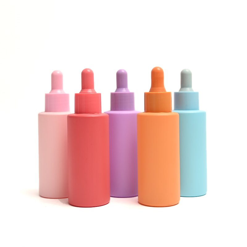 Good Quality Empty Cylinder Colorful Different Size Essential Oil Glass Dropper Bottle with Screw lid