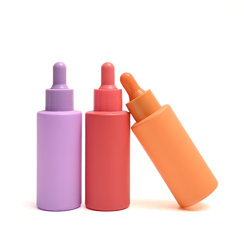 Good Quality Empty Cylinder Colorful Different Size Essential Oil Glass Dropper Bottle with Screw lid