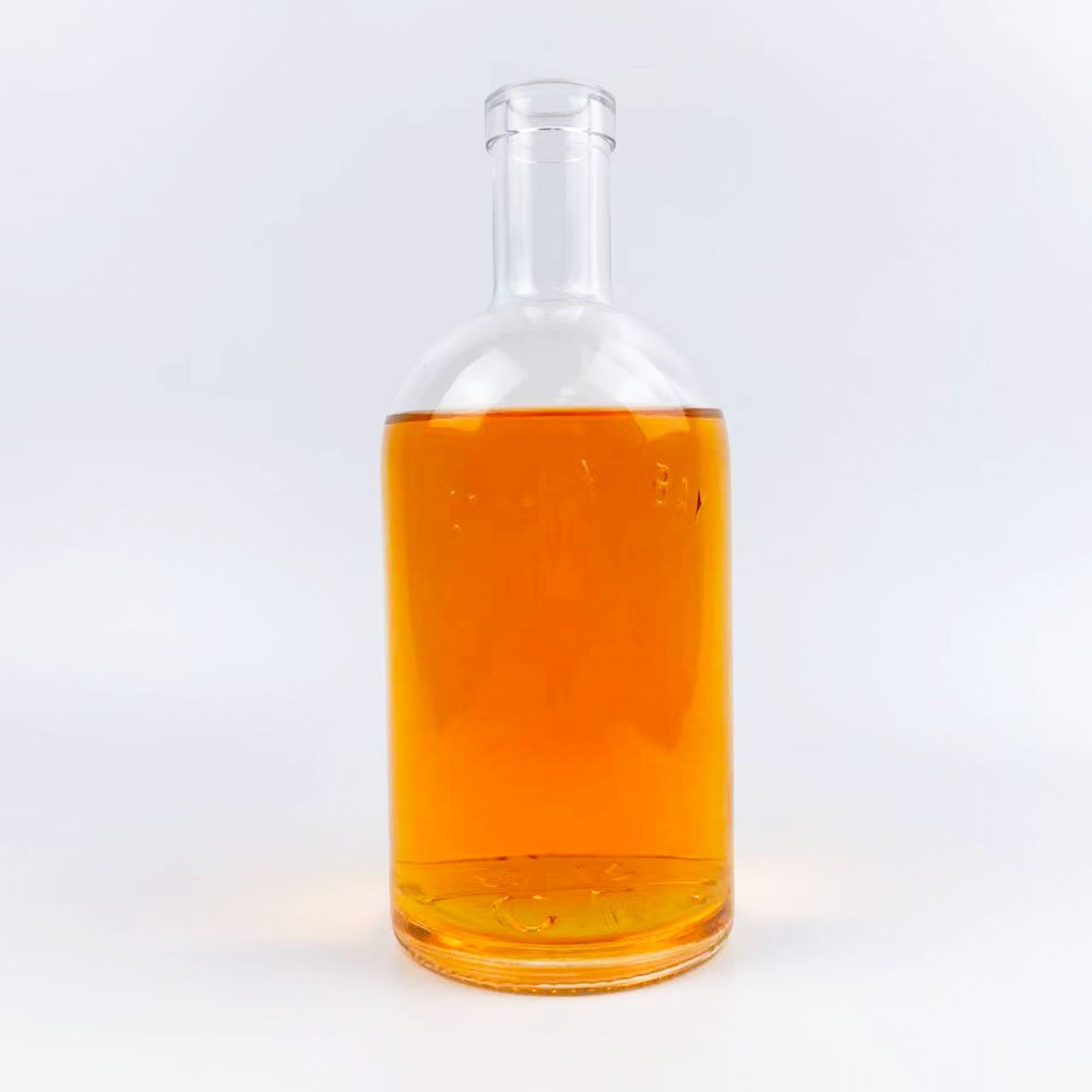 Wholesale High Quality Clear Crystal Spirit Bottle500 ml 700ml 750ml Whisky Brandy Vodka Glass liquor Spirit Bottle