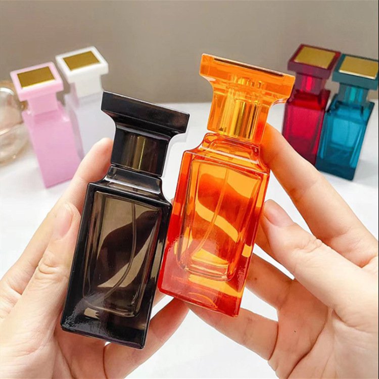 Multicolor Color Perfume Spray Bottle 50ml Unique Perfume Design Sprayer Perfume Bottle Glass Bottle