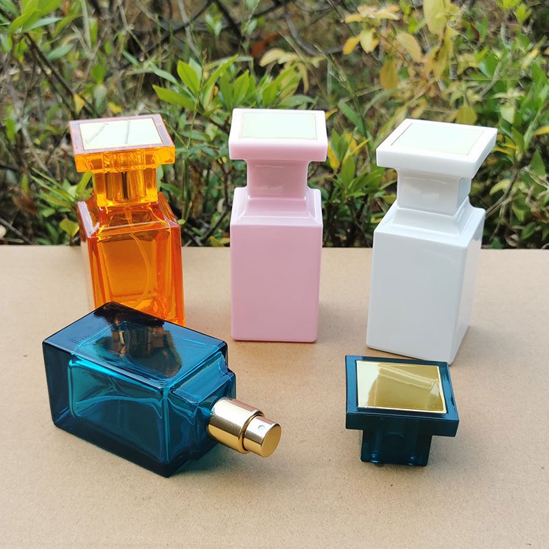 Multicolor Color Perfume Spray Bottle 50ml Unique Perfume Design Sprayer Perfume Bottle Glass Bottle