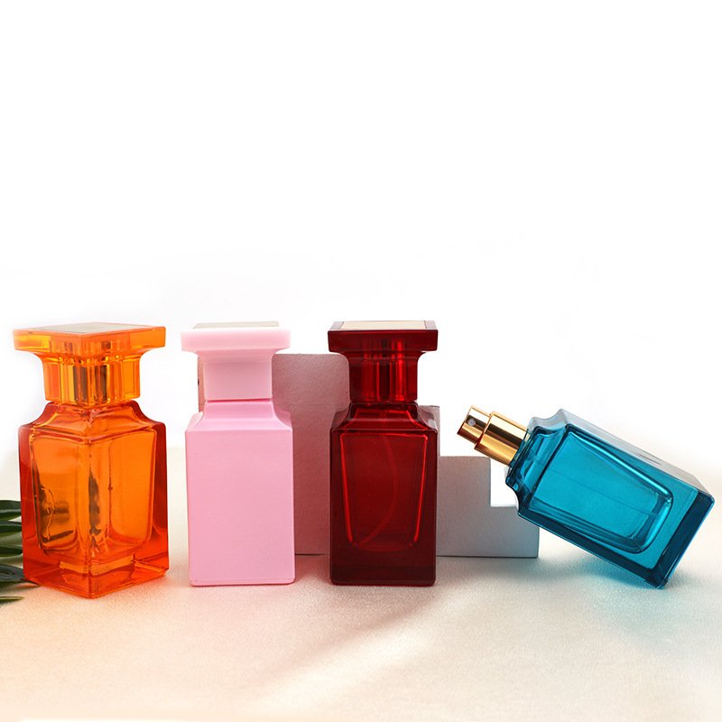 Multicolor Color Perfume Spray Bottle 50ml Unique Perfume Design Sprayer Perfume Bottle Glass Bottle