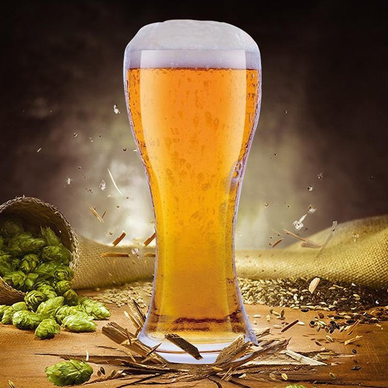 Wholesale beer cups Creative Custom beer glasses Crystal Glass Process Juice Cups Sublimated Beer Glasses For Bars