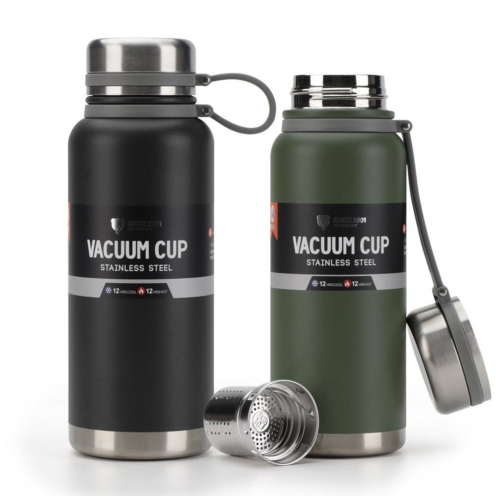 OKADI New style 900ml Travel Stainless Steel Vacuum Insulated Bottle with Portable Handle