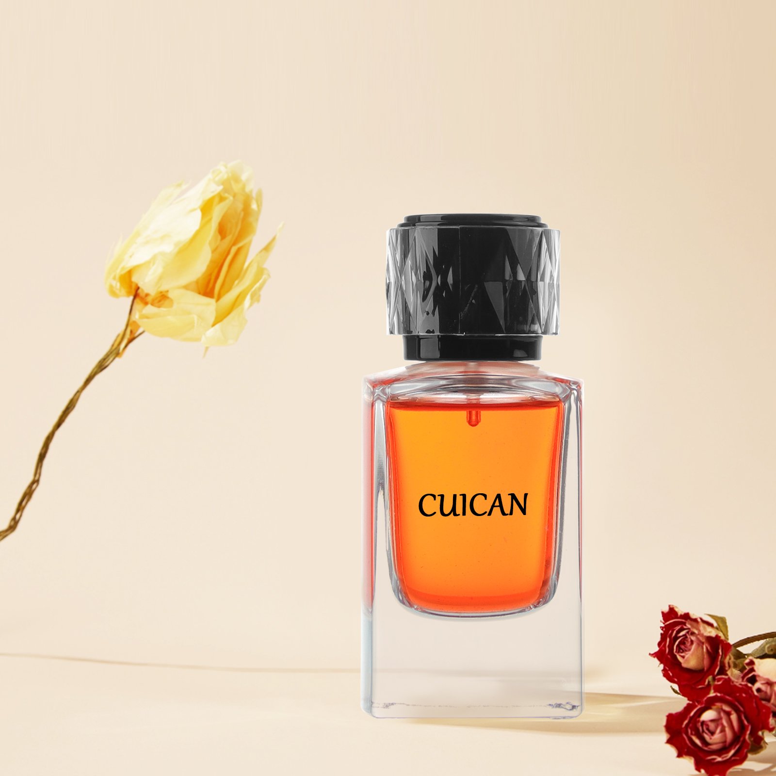 High Quality Empty 30ml 50ml 100ml Luxurious Fragrance Cosmetic Clear Square Glass Perfume Bottle With Lids
