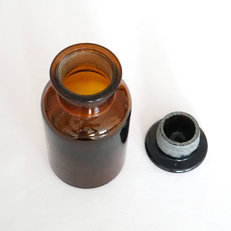 150ml 250ml 500ml Wide Mouth Amber Glass Apothecary Jars Glass Bottle With Glass Lid