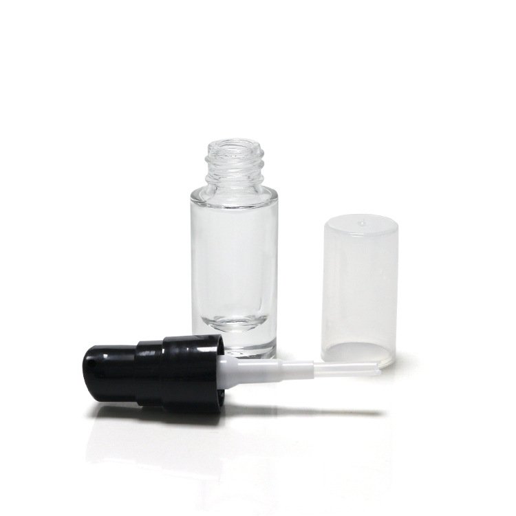 Luxury 10ml Clear Lotion Container Liquid Foundation Bottle Cosmetic Glass Bottle With Pump