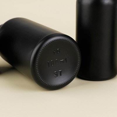 Wholesale tempered black essential oil glass dropper bottle empty 30ml matte black glass bottle with dropper