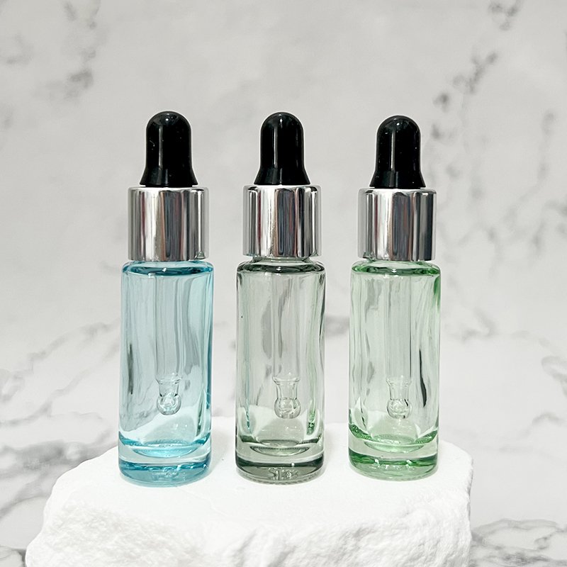 Unique mini 5ml colour essential oil glass dropper bottle empty sample tester perfume oil glass vials with pipette