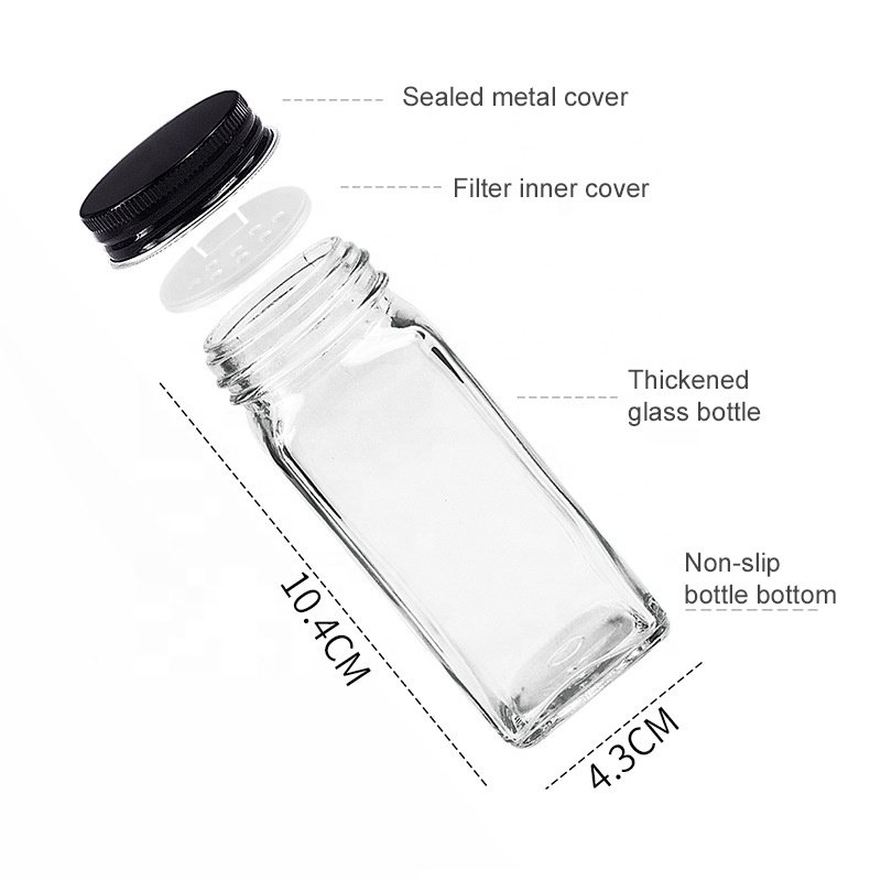 24 Pcs Glass Spice Jars Bottles