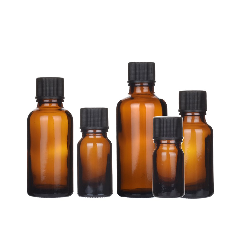 5ml 10ml 15ml 20ml 30ml 50ml 100ml amber essential oil glass bottle travel bottle with stopper Medical liquid bottles