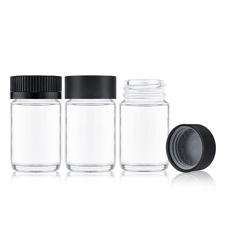 5 Pack Custom Childproof Jeeter Customized Label Sticker Pre Roll Packaging 40ml 3.5g Child Resistant Glass Bottle Jars