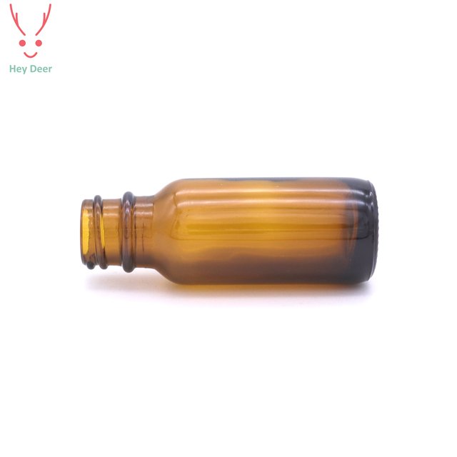 0.5oz Amber Boston Round Glass Bottles