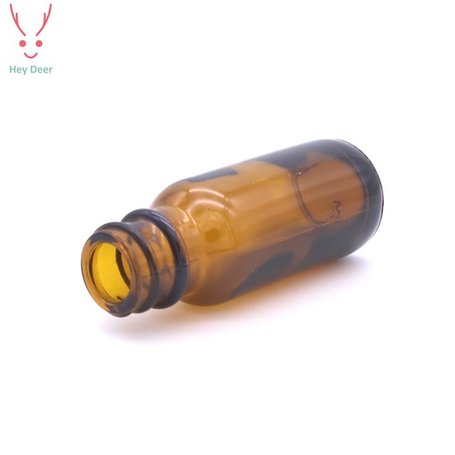 0.5oz Amber Boston Round Glass Bottles