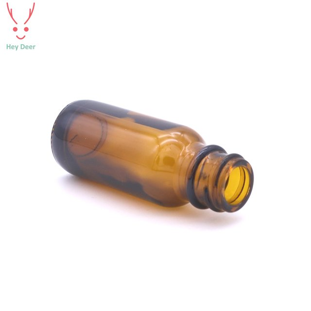 0.5oz Amber Boston Round Glass Bottles