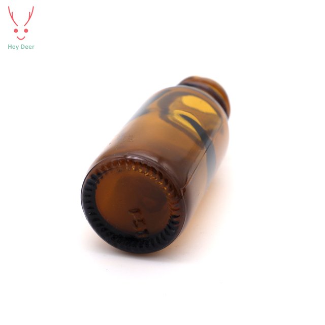 0.5oz Amber Boston Round Glass Bottles