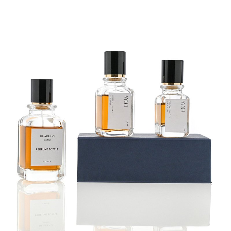 New Design Custom Crystal Atomizer Spray Perfume Bottle 30ml 50ml 100ml Empty Perfume Rectangular Glass Bottles