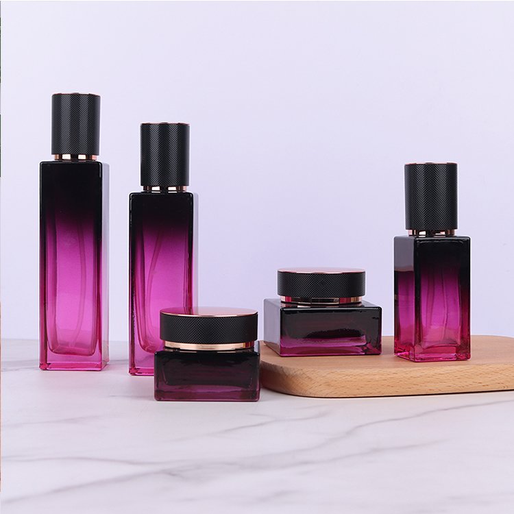 Different Color Refillable Perfume Packaging Pump Cosmetic Cosmetic Bottle Jar 200ml Cosmetic Bottles Glass Custom Eco-friendly