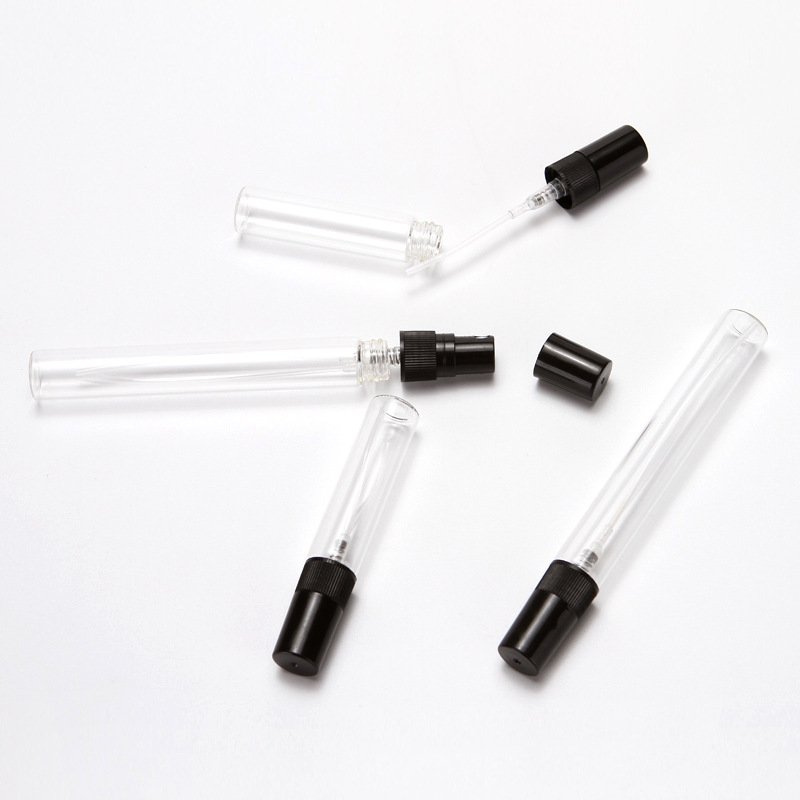 2ml 3ml 5ml 10ml Empty Mini Glass Perfume Sample Bottle Glass Bottles With Atomizer PP Spray Cap For Cosmetic Packaging