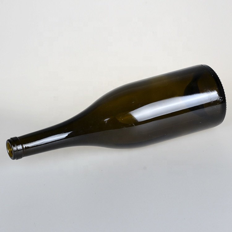Factory price 1500ml antique green burgundy glass wine bottle burgundy wine bottle champagne burgundy empty wine glass bottles