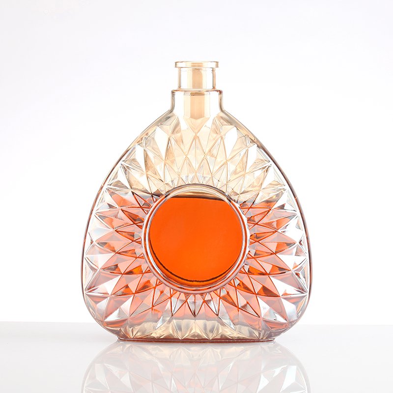Modern 50ml flat clear empty liquor wine brandy vodka whiskey gin glass jar 5cl liquor glass bottles 500ml