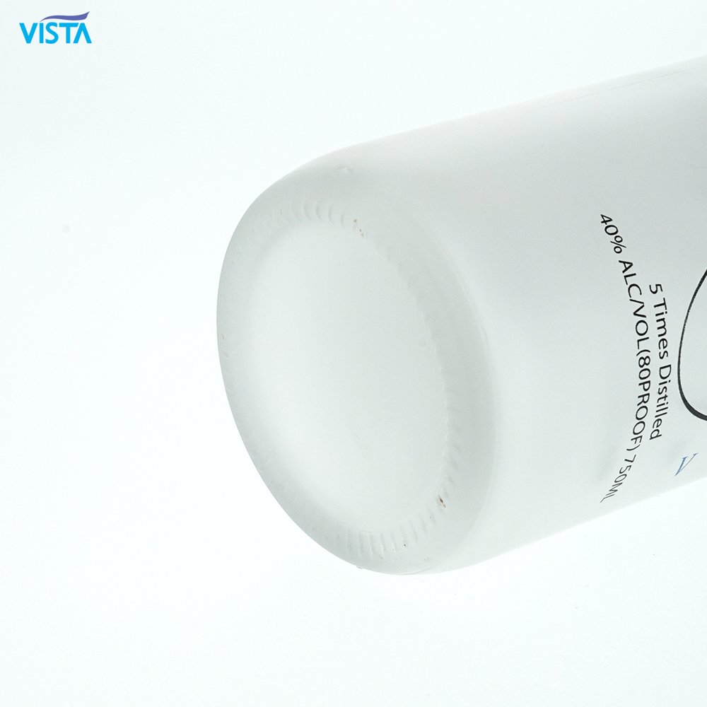 750ml clear glass bottle mineral water bottles frost bottle