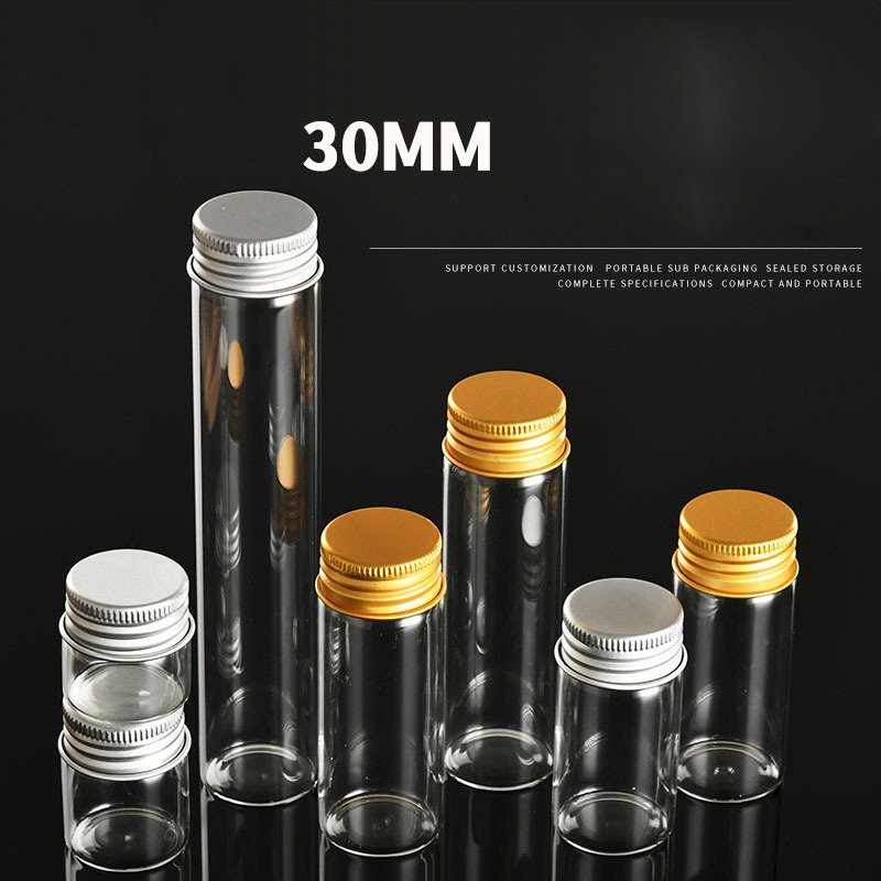 Wholesale Empty Packaging Tube Vial 5ml 10ml 15ml 20ml 25ml Clear Amber Mini Glass Bottle With Aluminum Screw Cap