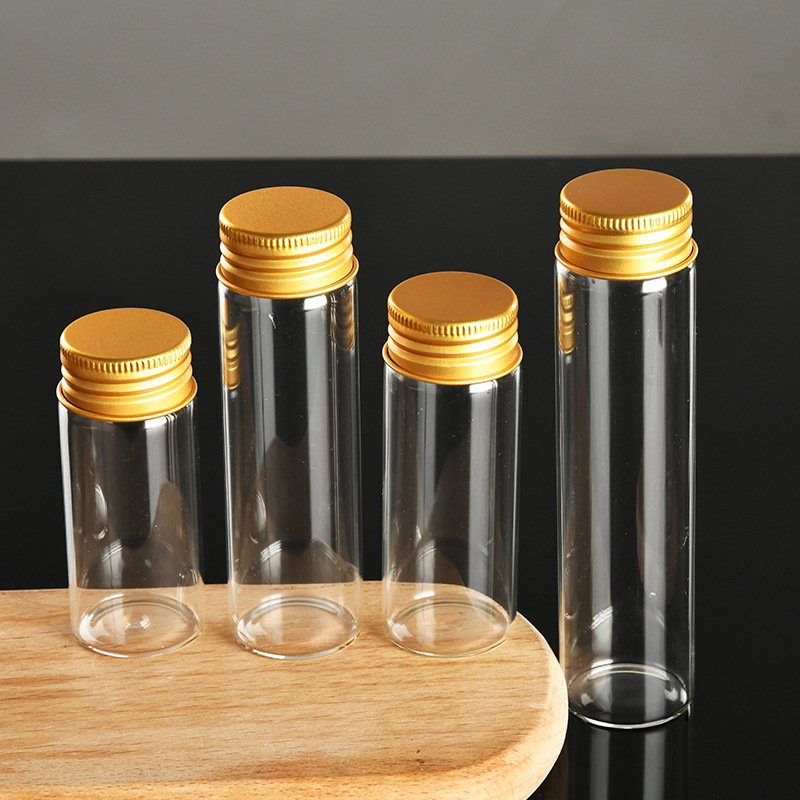 Wholesale Empty Packaging Tube Vial 5ml 10ml 15ml 20ml 25ml Clear Amber Mini Glass Bottle With Aluminum Screw Cap