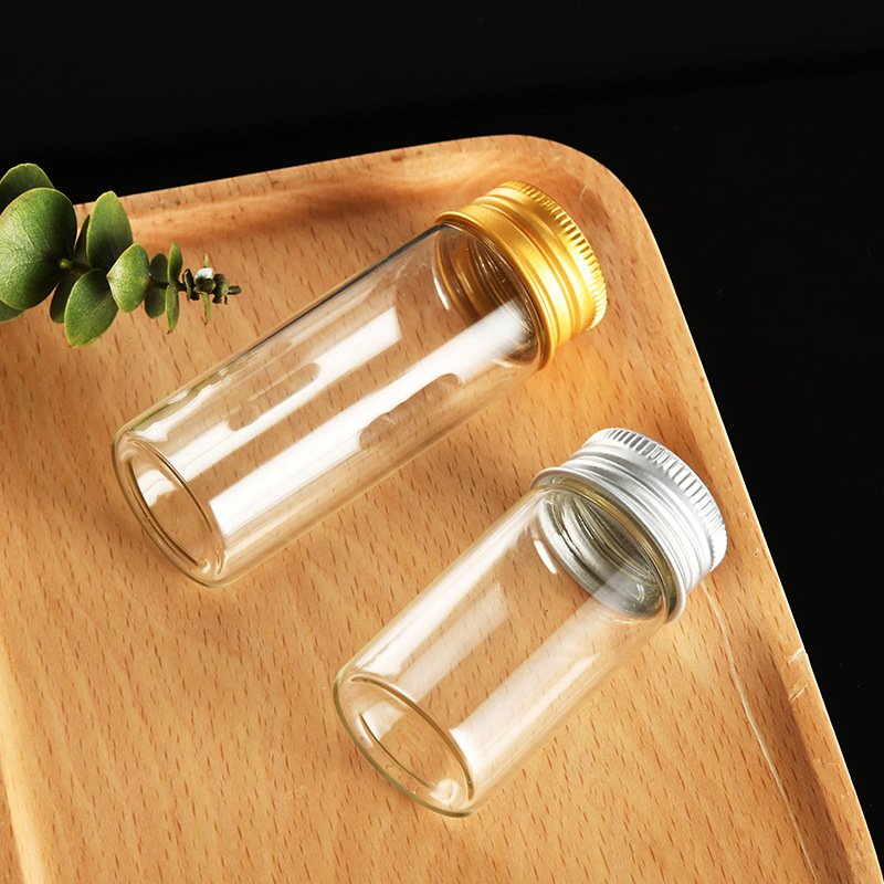 Wholesale Empty Packaging Tube Vial 5ml 10ml 15ml 20ml 25ml Clear Amber Mini Glass Bottle With Aluminum Screw Cap