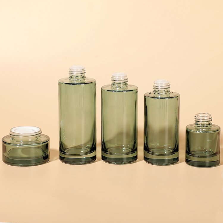 Luxury Custom Cosmetics Packaging Set Empty Skincare Pump Face Toner Bottle Lotion Serum Glass Bottle 50g Cream Jar