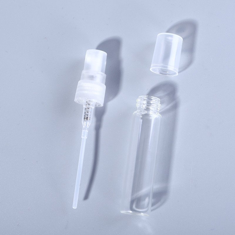 2ml 3ml 5ml 10ml transparent perfume glass bottles spray with pump small container