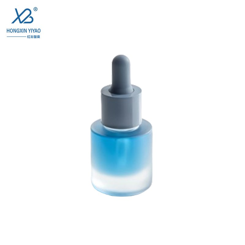 Manufacturer direct sales 15ml essential oil bottle bayonet press cap short round glass bottle cosmetic dropper bottle