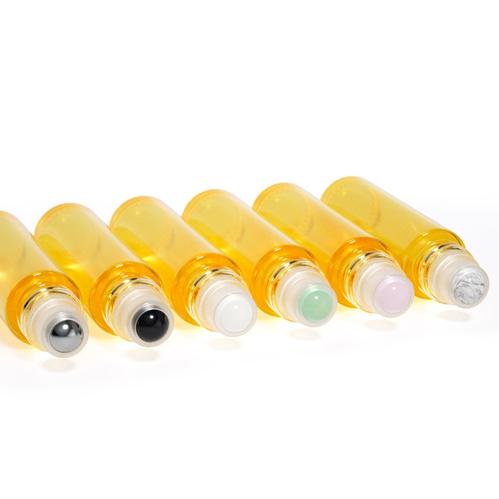 Custom 5ml 10ml stainless steel roller ball roll on bottle sample perfume oil roller glass bottle for essential oils