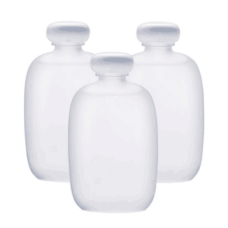 Clear Frosted round 350ml 500ml Beverage Glass Bottle Frosted Juice bottle Beverage Glass Bottle With Stopper wholesale