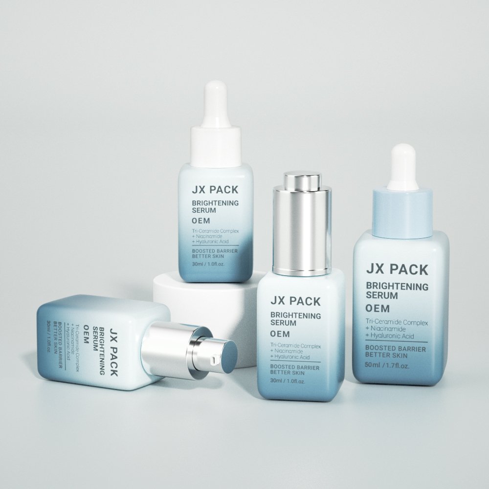 good price glass Cosmetic skin care serum packaging 30 ml 50 ml 1 oz push button dropper bottle serum bottle with dropper