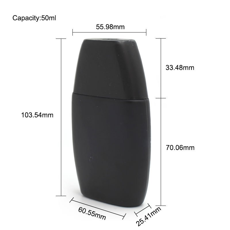 100ml 50 ml custom perfume black luxury unique empty sprayer glass bottle