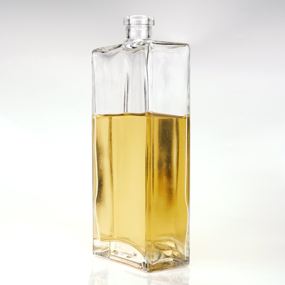 Square Whiskey Vodka Glass Bottle Rum Bottle 75cl Glass Clear 500ml 700ml 750ml Wine Packaging Beverage Cork Cap Decal 6000pcs