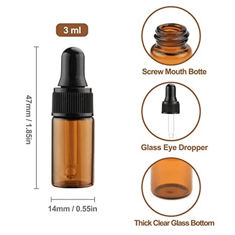 Customized 10ml-30ml Clear Amber Glass Pipette Skin Care Skincare Cream Packaging Massage Dropper Oil Bottle Colorful Screen