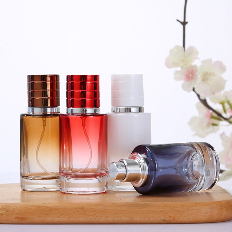 Special Design Small Empty 25ml Perfume Gradient Color Glass Spray Bottles