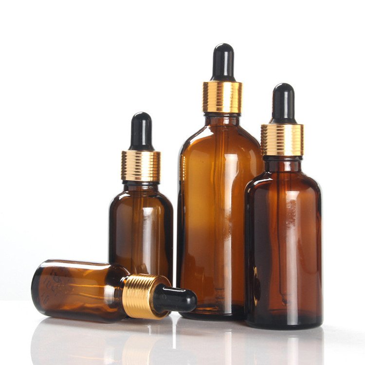 5/10/15/20/30/50/100ml Cosmetic Modern Face Serum Empty Bottle Amber Essential Oil Dropper Glass Bottle