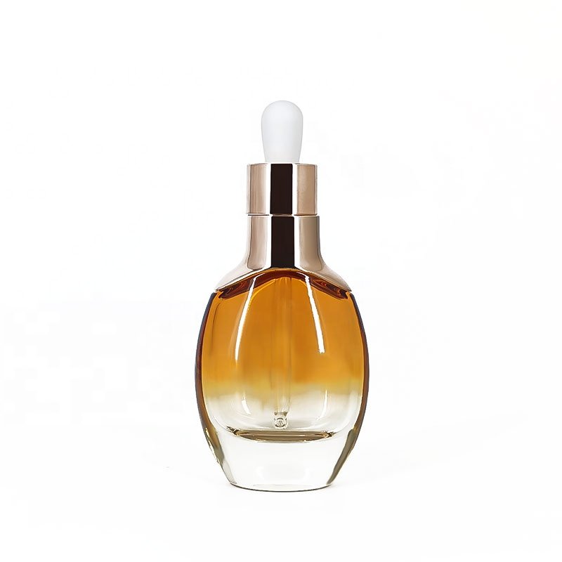 15ml 30ml round shoulders glass skincare packaging frosted face serum essential oil dropper bottle With Pipette