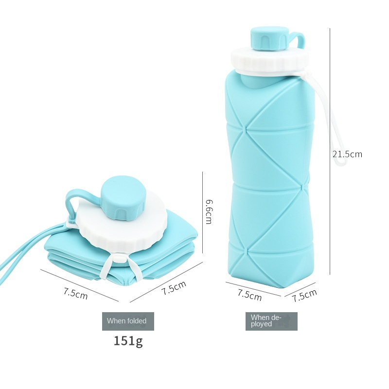 Custom Kids Silicone Foldable Collapsible Water Bottle Bpa Free Eco Collapsible Portable Water Bottle Silicone