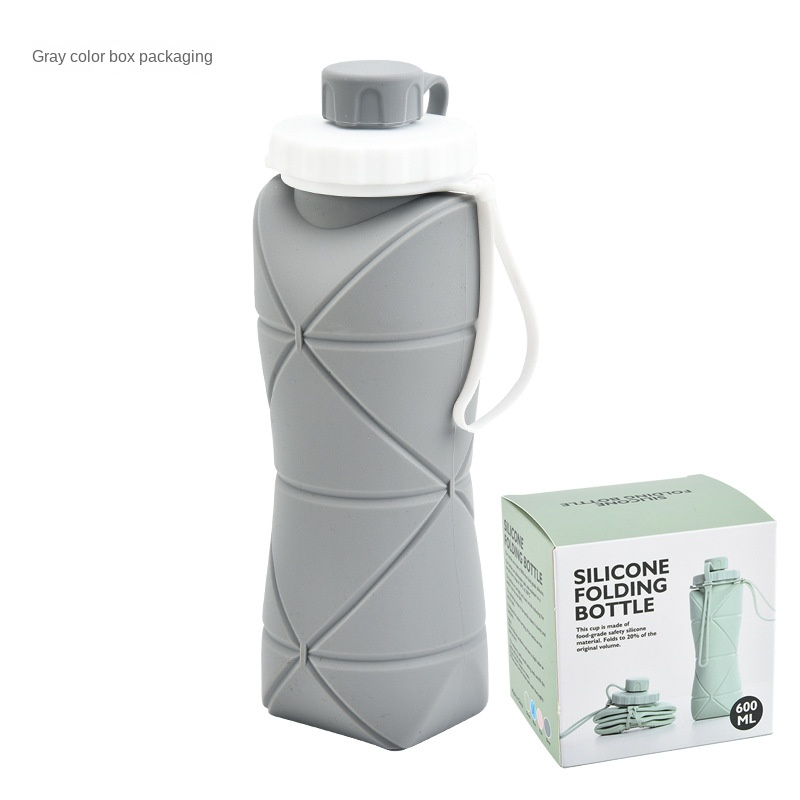 Custom Kids Silicone Foldable Collapsible Water Bottle Bpa Free Eco Collapsible Portable Water Bottle Silicone