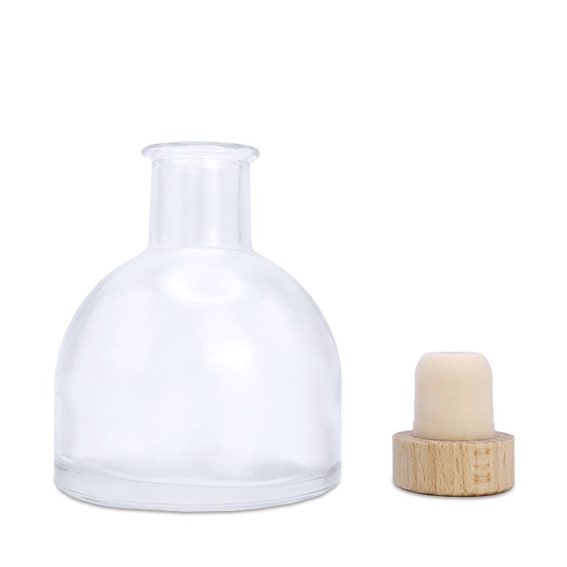 Free Sample Custom Luxury Design 100ML Empty Packaging Fat Round Perfume Reed Diffuser Glass Bottle