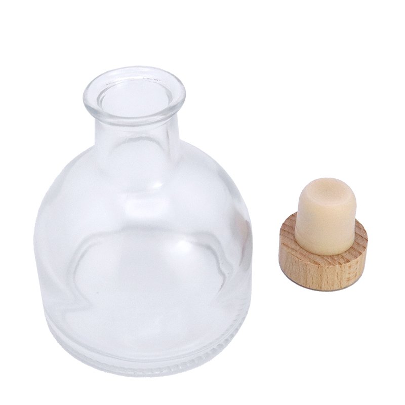 Free Sample Custom Luxury Design 100ML Empty Packaging Fat Round Perfume Reed Diffuser Glass Bottle