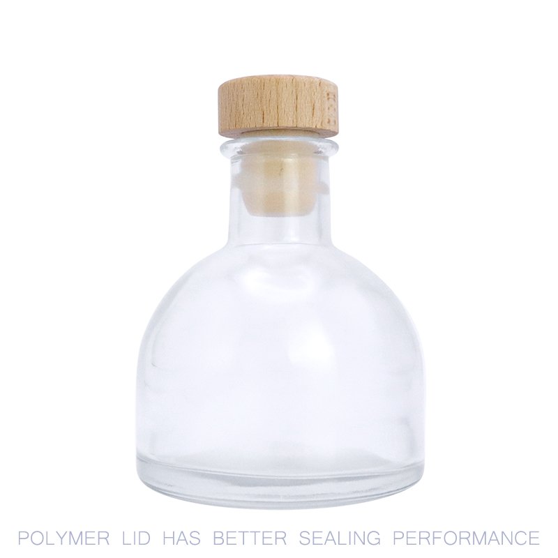 Free Sample Custom Luxury Design 100ML Empty Packaging Fat Round Perfume Reed Diffuser Glass Bottle